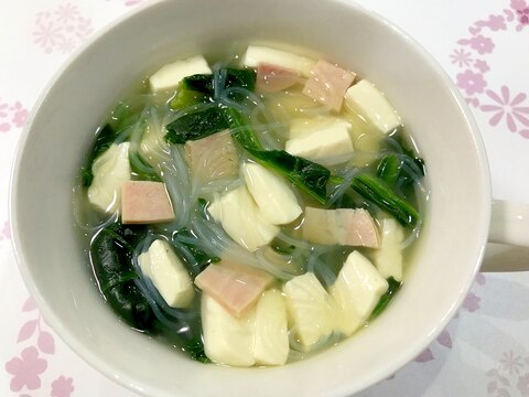 豆腐と春雨のスープ